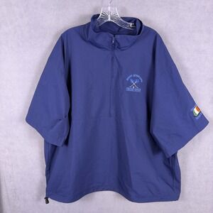 Zero Restriction Mens 2XL Golf 1/4 Zip Pullover Navy Jerry Quinlans Celtic Golf